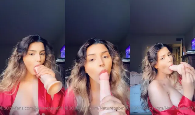 NatureBabe99's Intense Dildo Deepthroat Session
