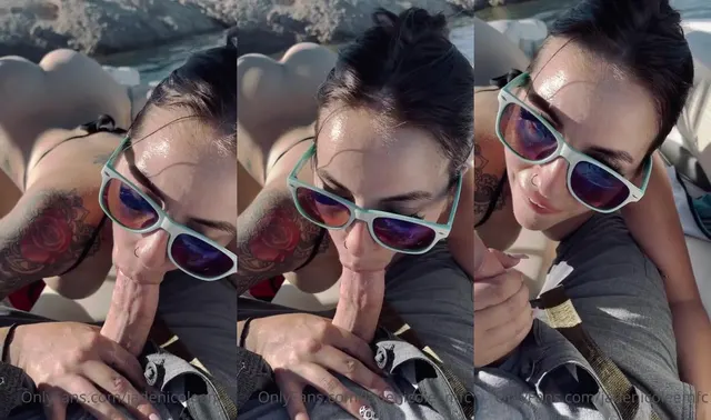 Jade Nicoleexo's Outdoor Blowjob on the Beach
