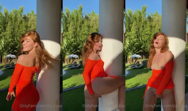 Redhead Jia Lissa Masturbates in Sexy Dress