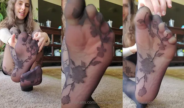 TwoPrettyFeet: Sensual Fishnet Feet in Motion