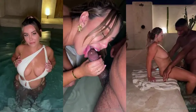 Sienna Grace Enjoys BBC in the Swimming Pool