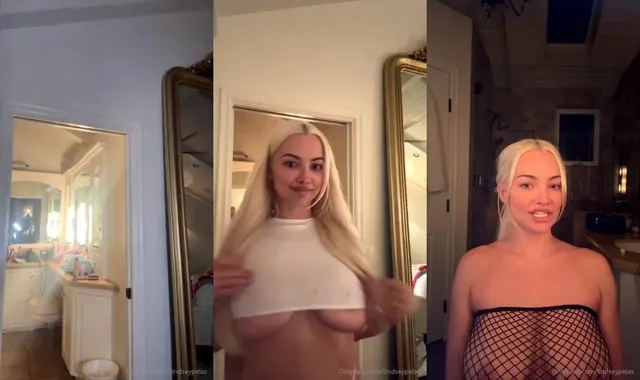 Lindsey Pelas Teases Her Huge Boobs in Live Stream