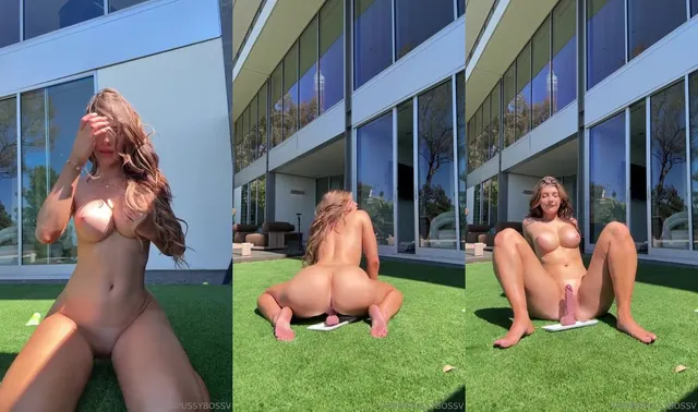 Victoria Queen Enjoys Outdoor Dildo Ride