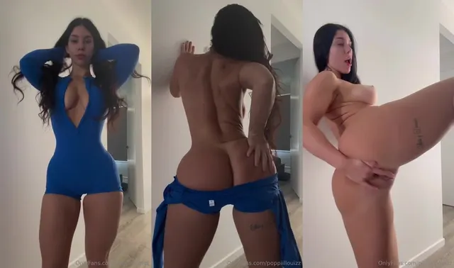 Poppi Louiz's Sensual Standing Masturbation Tease