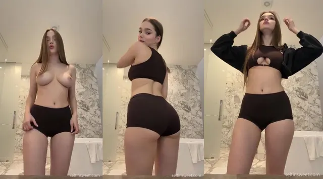 Seltin Sweet's Seductive Tease While Changing Clothes