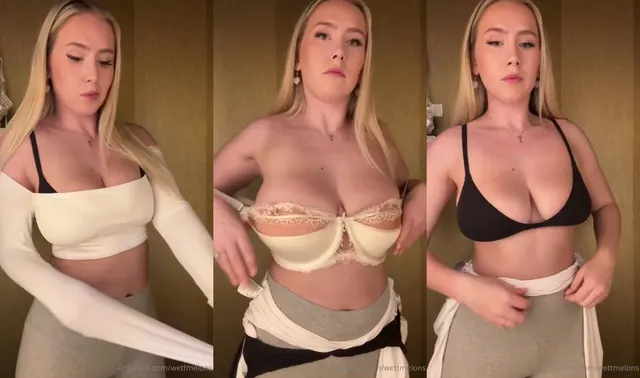 Blonde Secretary Wettmelons Teases Her Huge Boobs