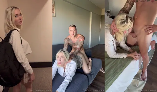 Rusitaok Swallows Cum After Hard Pounding