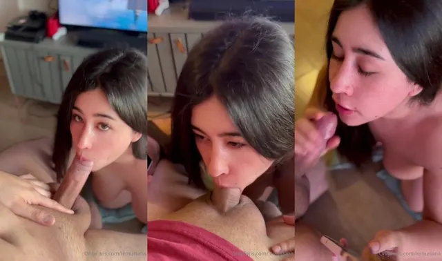 Lemuriana's Sloppy Blowjob During a Steamy Call