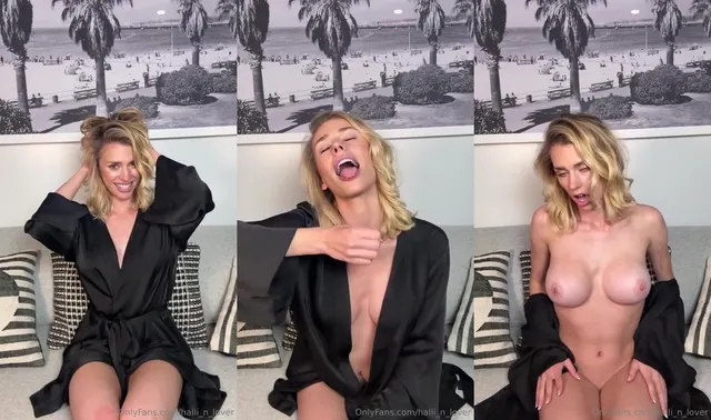 Wildhalli Blonde Strips Naked Giving JOI