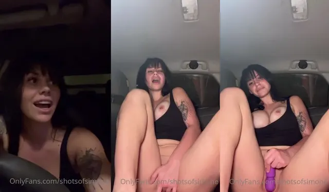 Shotsofsimone Cums in Car While Masturbating