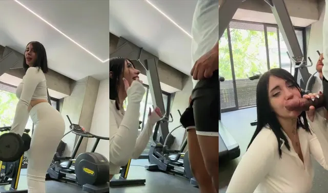 LilMilk69 Risky Blowjob at the Gym