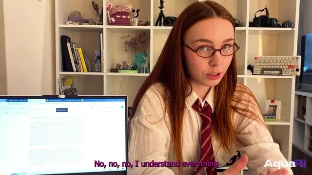 Schoolgirl Aqua_Ri POV Blowjob & Cum in Mouth