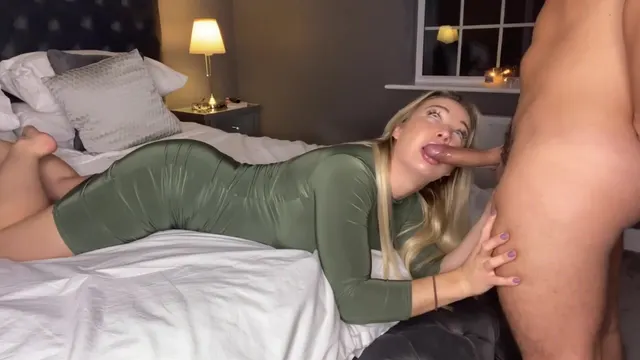 Amber Jade Blowjob and Hard Sex on the Bed