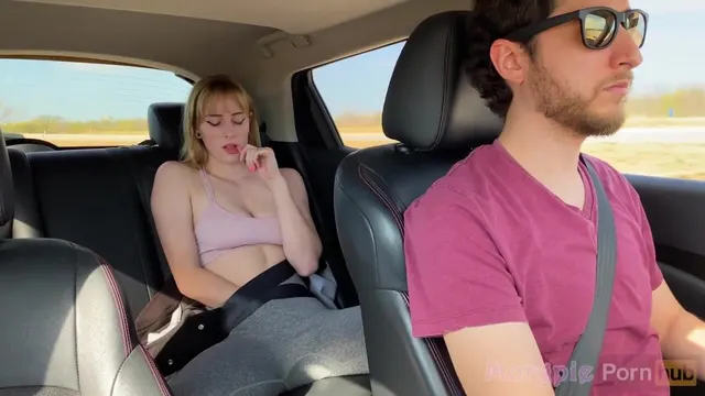 Morgpie Devours Uber Driver's Cum Load in Car Blowjob