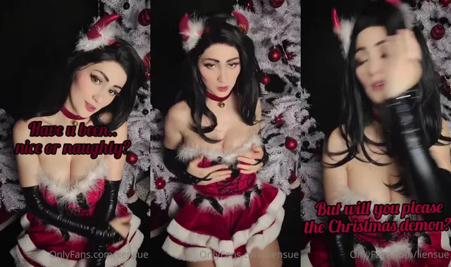Liensue Teases You In Her Devilish Christmas Outfit