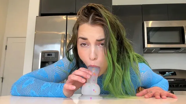 BaileyEilish Rides Her Dildo In The Kitchen