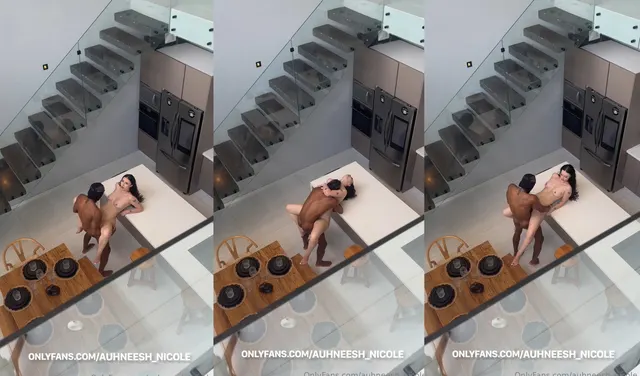 Auhneesh Nicole Rides BBC In The kitchen