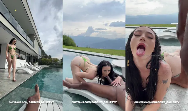 BBC Fucks Auhneesh Nicole By The Pool