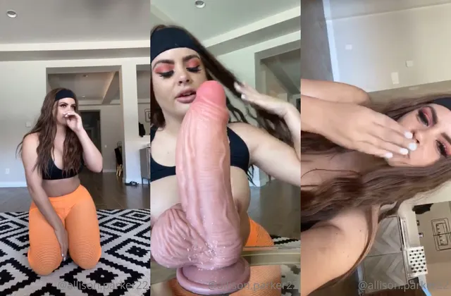 Allison Parker Gives Head To A Thick Dildo