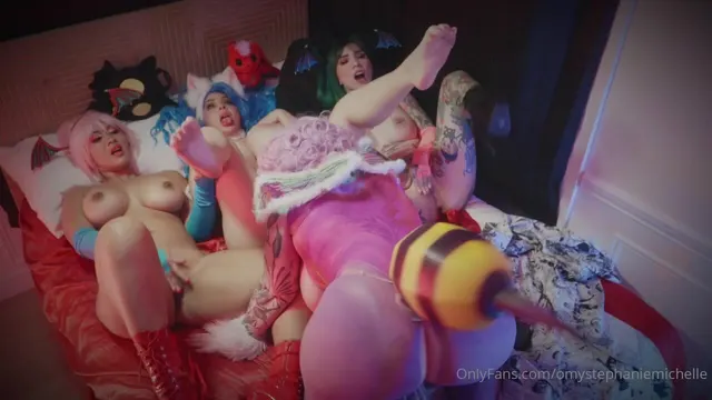Juliette Michele, Mishamai, OmyStephanieMichelle & NeptuneExplainsItAll's Darkstalkers Foursome