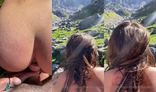 Touché par la nature assis sur un gode