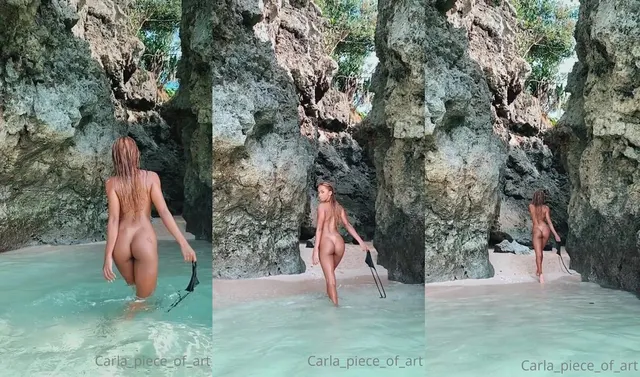 卡拉片在海滩上欲火中烧