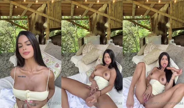 Estefania Gaitan masturbiert im Urlaub mit einem Dildo