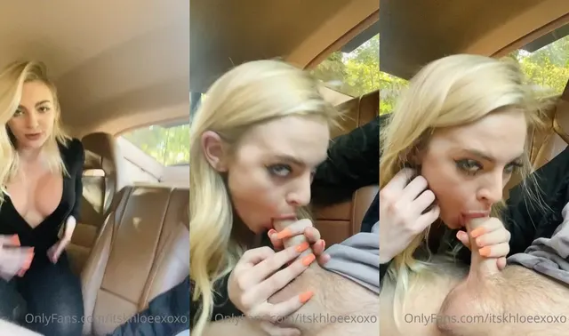 itskhloeexoxo gibt einen Blowjob im Auto