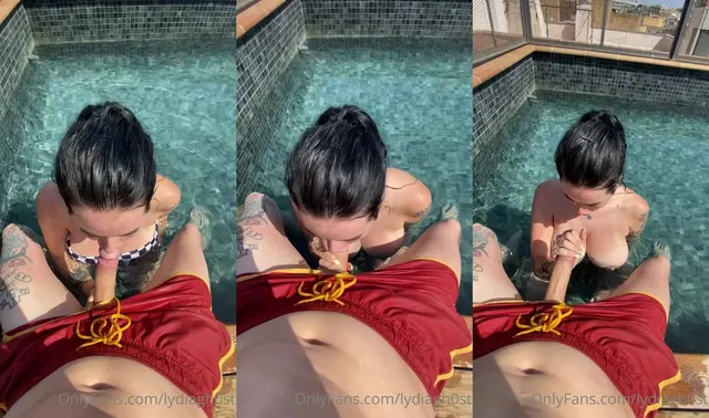 Lydia Ghost Blowjob im Pool