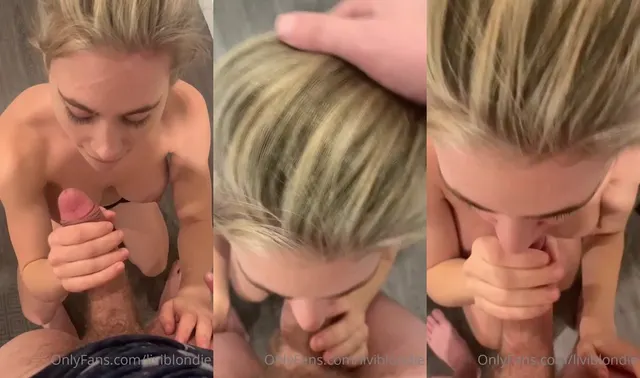 Livi Blondie wird in den Hals gefickt