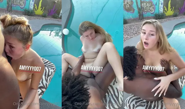 Amyyyy007 nel sesso bollente a bordo piscina con un grosso cazzo nero