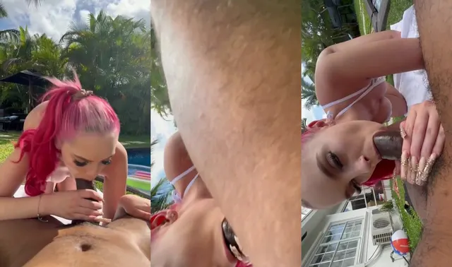 Elizabethh1827 saugt einen BBC im Freien