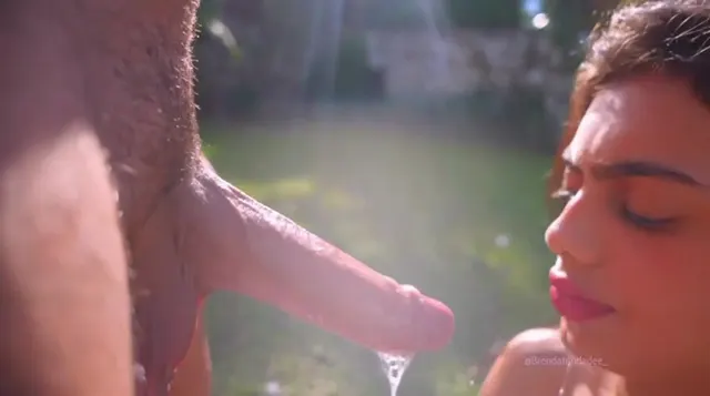 Brenda Trindade Pleasures A Cock Outdoors