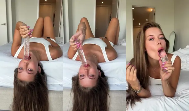 Viktoriakpa Sucks Off A Dildo Upside Down