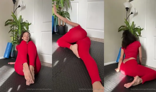 Aprilblazefree Does Yoga In Tight Pants