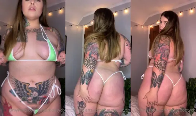 Sugarbootycb neckt ihren Körper im Bikini