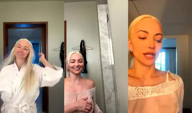 Lindsey Pelas mit großen Titten probiert neue sexy Outfits aus