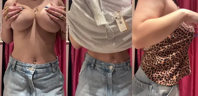 Alicia.gfd tries on tops with her big boobs