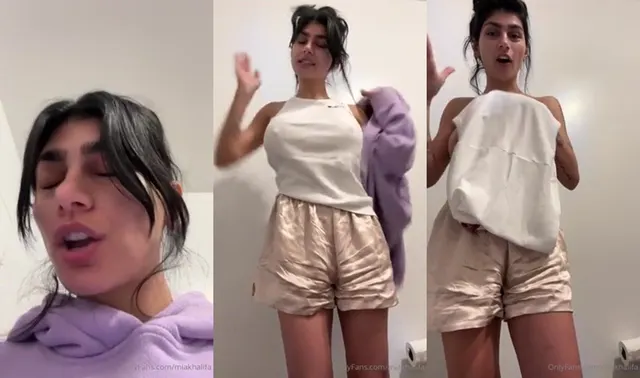 Mia Khalifa se déshabille pendant sa routine matinale