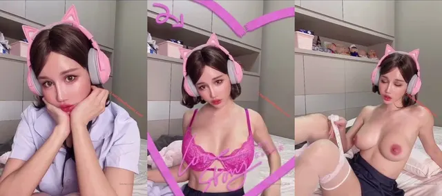 Yui Xin 脱下制服进行阴部摩擦