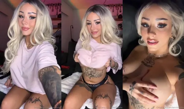 艾米莉亚朱莉脱衣展示她的巨乳