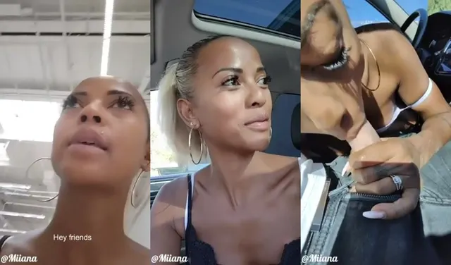 After Shopping, Miiana Sucks Stranger's Cock
