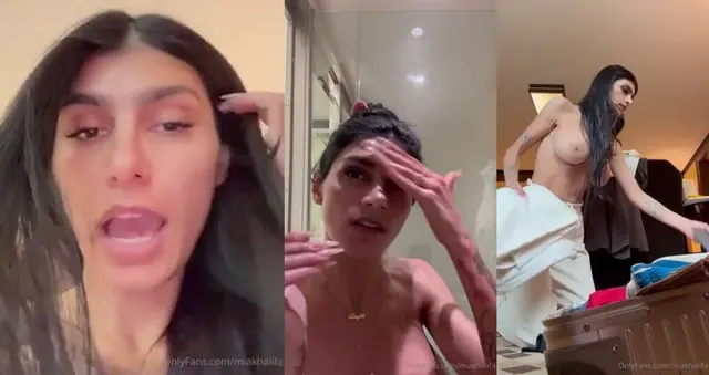 Mia Khalifa nella doccia dell'hotel ostenta le sue tette