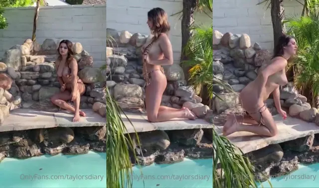 Seducente servizio fotografico a bordo piscina di TaylorsDiary