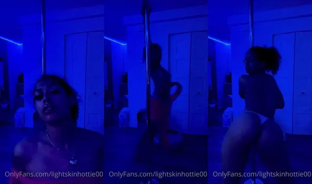 Lightskinhottie00 macht einen heißen Oben-ohne-Poledance