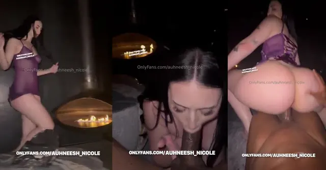 Auhneesh Nicole reitet schwarzen Schwanz wie ein Profi