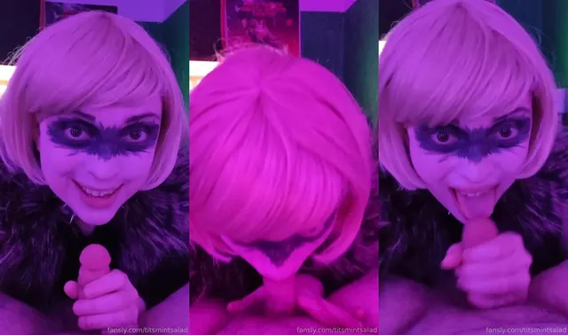 Titsmintsalad gibt einen netten kleinen Blowjob