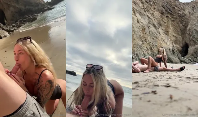 Carter Cameron wird am Strand gefickt