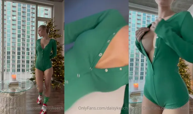 Das Weihnachtsoutfit der heißen Babe Daisy Keech