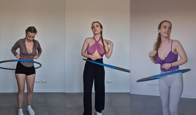 Flowinaparadise schüttelt beim Hula Hooping ihre Titten und ihren Arsch